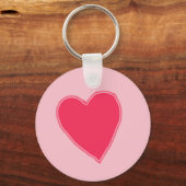 Roze hart sleutelhanger (Voorkant)