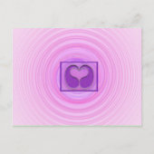 Roze Hart Spiraal Mis Je Briefkaart (Voorkant)