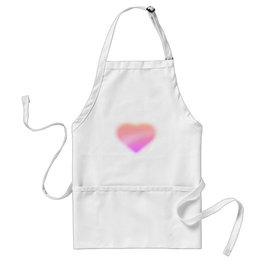 roze hart standaard schort (Voorkant)