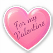 Roze hart sticker (Voorkant)