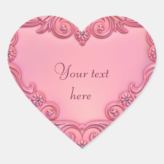 Roze Hart Sticker (Voorkant)