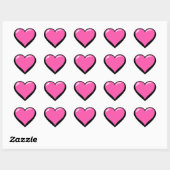 Roze Hart Sticker Liefde Gift (Vel)