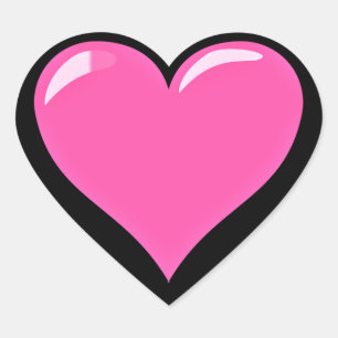 Roze Hart Sticker Liefde Gift