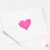 Roze Hart Sticker met Tekst Liefde - (Envelop)