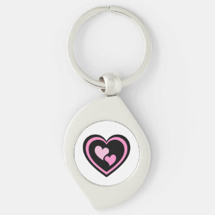 Roze Hart Sticker. Sleutelhanger