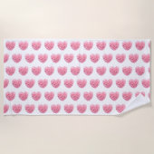 Roze Hart Strandlaken (Voorkant)