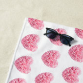 Roze Hart Strandlaken (In situ)