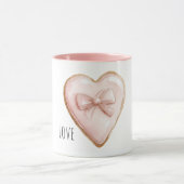 Roze Hart Strik Mok (Midden)