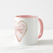 Roze Hart Strik Mok (Voorkant rechts)