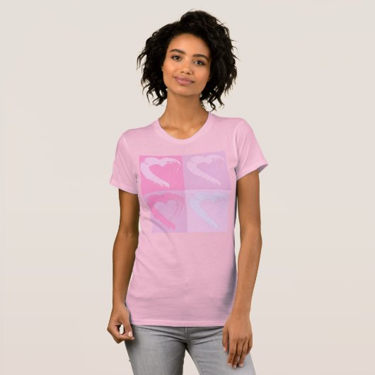 Roze hart T-shirt (Voorkant volledig)