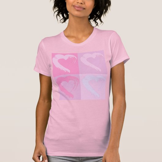 Roze hart T-shirt (Voorkant)