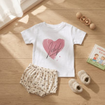 Roze hart T-shirt voor kinderen