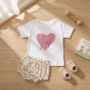 Roze hart T-shirt voor kinderen
