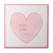 Roze hart tegeltje (Voorkant)