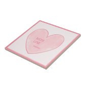 Roze hart tegeltje (Zijkant)