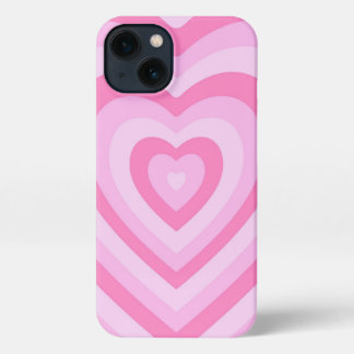 Roze hart-telefoondraagtas iPhone 13 hoesje