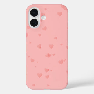 Roze Hart Telefoonhoes iPhone 16 Hoesje