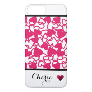 Roze Hart Telefoonhoes iPhone 8/7 Plus Hoesje