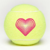 Roze Hart Tennisballen Gift (Voorkant)