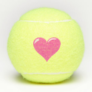 Roze Hart Tennisballen Love Gift