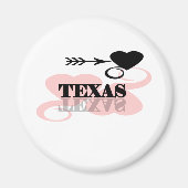 Roze Hart Texas Magneet (Voorkant)