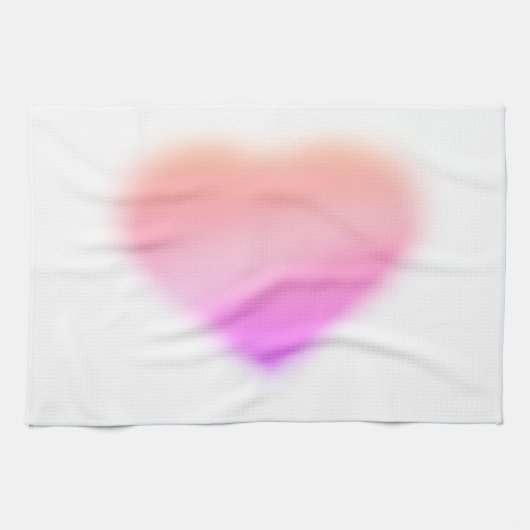 roze hart theedoek (Horizontaal)