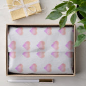 roze hart tissuepapier (Geschenk)