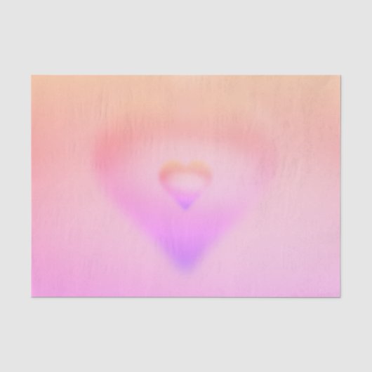 roze hart tissuepapier (Voorkant)