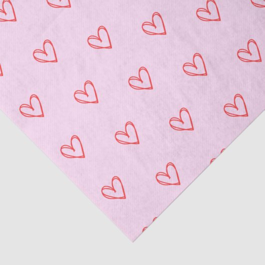 Roze hart tissuepapier (Detail)