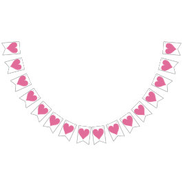 Roze Hart Trouw Vlaggenlijnen Feestdecoratie Vlaggetjes