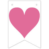 Roze Hart Trouw Vlaggenlijnen Feestdecoratie Vlaggetjes (Derde vlag)