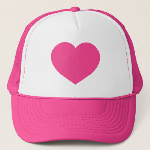 Roze hart trucker pet