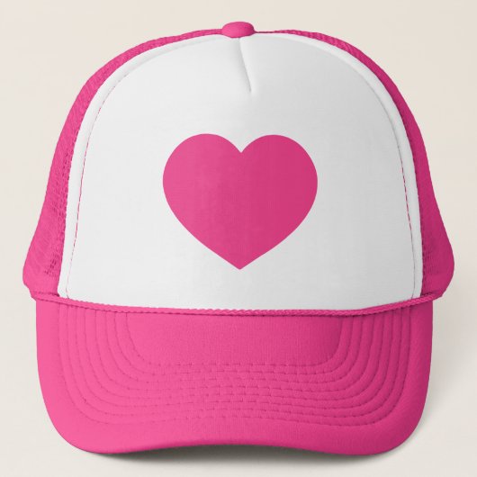 Roze hart trucker pet (Voorkant)