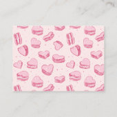 Roze Hart Valentijn Baby shower Boekaanvraag Informatiekaartje (Achterkant)