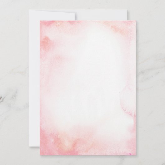 Roze Hart Valentijn Beer Baby Shower Uitnodiging (Achterkant)