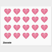 Roze hart valentijn gepersonaliseerd cadeau label (Vel)