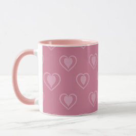 Roze Hart Valentijn Koffiemok Mok