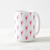 Roze Hart Valentijns Waterfles Koffiemok (Voorkant rechts)