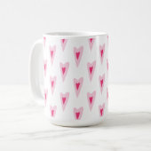 Roze Hart Valentijns Waterfles Koffiemok (Voorkant links)