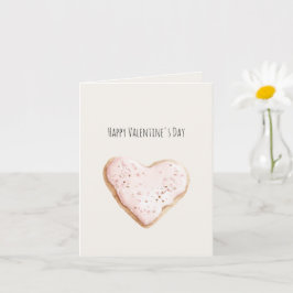 Roze Hart Valentijnsdag Crème Blush Kaart