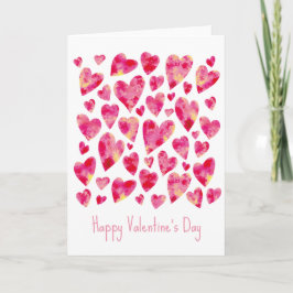 Roze Hart Valentijnsdag Feestdagen Kaart