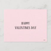 Roze hart. Valentijnsdag. Liefs. Moderne tiener Feestdagenkaart (Achterkant)