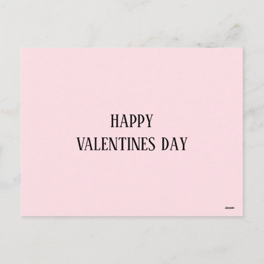 Roze hart. Valentijnsdag. Liefs. Moderne tiener Feestdagenkaart (Achterkant)