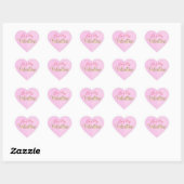 Roze Hart Valentijnsfeest Sticker (Vel)