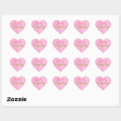 Roze Hart Valentijnsfeest Sticker (Vel)