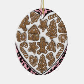 Roze Hart van Gingerbread Ornament (Rechts)
