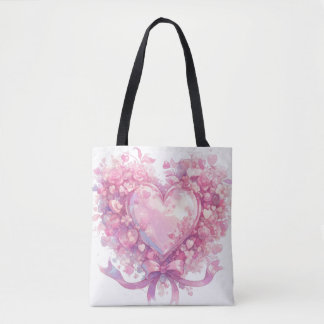 Roze Hart van Liefde Tote Bag