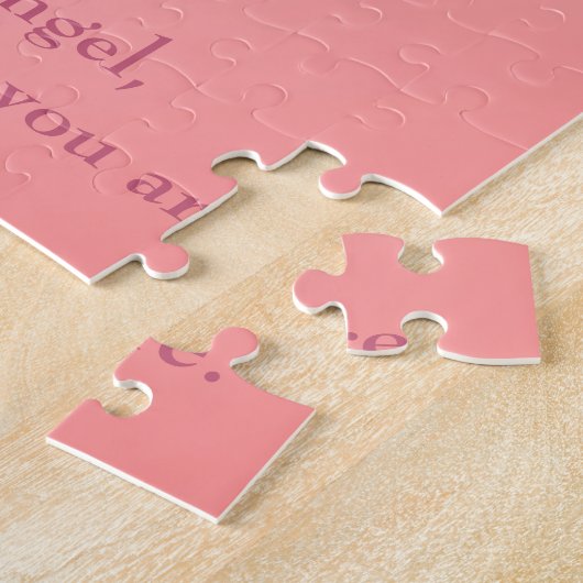 Roze hart van mama legpuzzel (Zijkant)