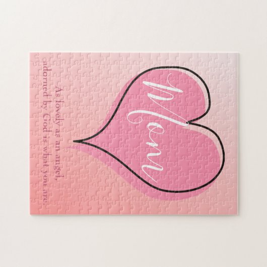 Roze hart van mama legpuzzel (Horizontaal)