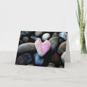 Roze hart van stenen Kaart (Voorkant)